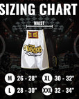 White Mesh Retro Muay Thai Shorts